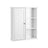 Bathroom Wall Storage Cabinet - Engineered Wood - White - Wall Mounted with Adjustable Compartments
