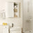 Bathroom Wall Storage Cabinet - Engineered Wood - White - Wall Mounted with Adjustable Compartments