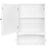Wall Storage Cabinet - Wood - White - With Open Compartment and Adjustable Shelf