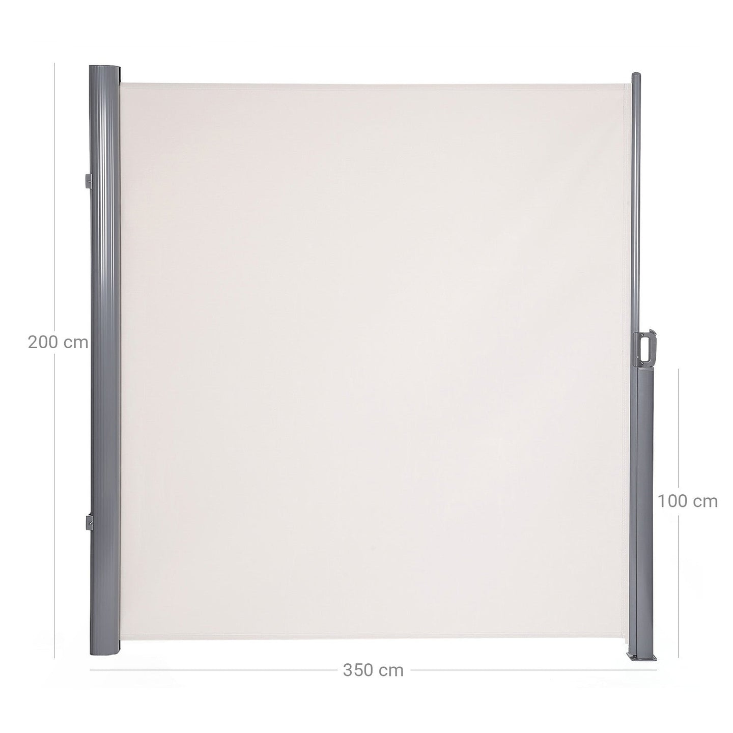 Side Awning - Fabric - Beige - Privacy Protection and Sun Shade for Balcony and Terrace