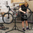 Bike Repair Stand - Aluminium - Black - Adjustable and Portable with Magnetic Tool Tray