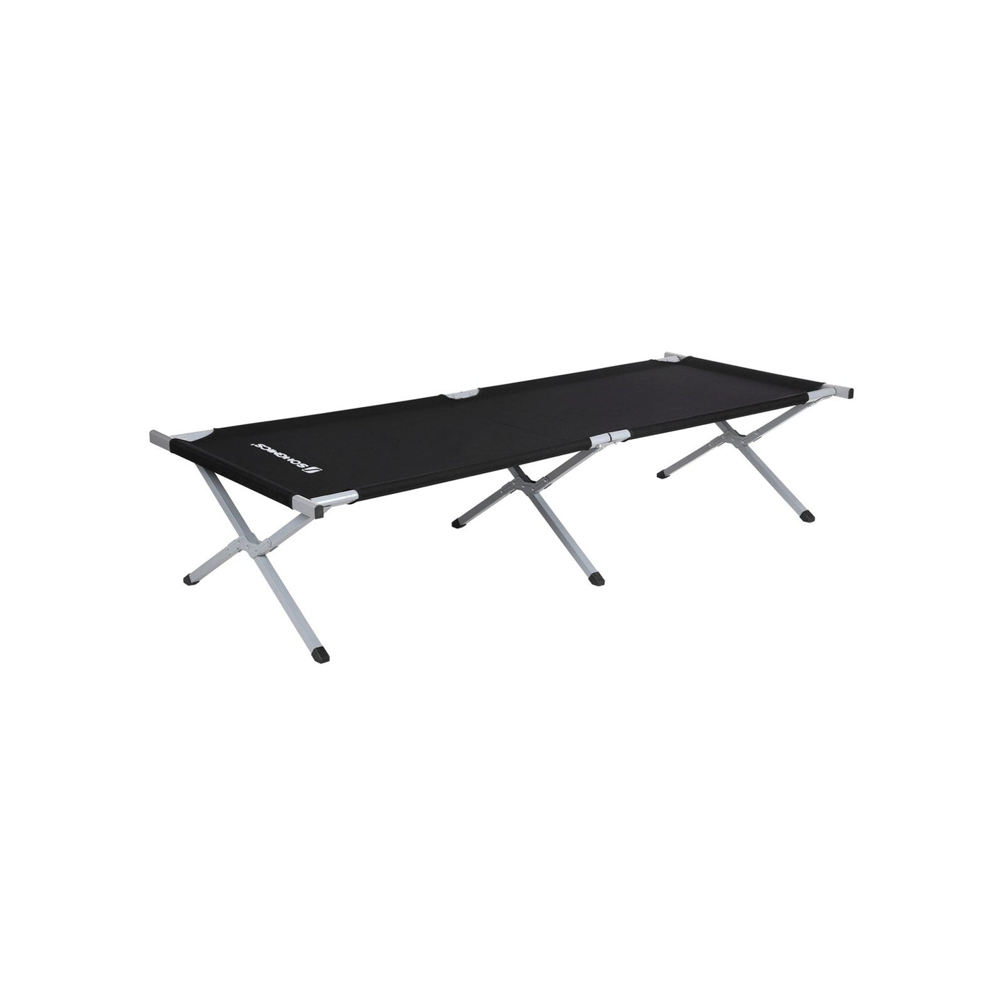 Folding Camping Bed - Metal - Black - TÜV Rheinland Tested 260 kg Load Capacity