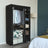 Folding Fabric Wardrobe - Fabric - Black - Extra Large Design 175 x 110 x 45 cm
