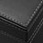 Watch Storage Box - Wood - Black - Lockable with Mirror and Cufflink Compartment for 8 Watches