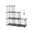 Storage Rack - Metal Wire - Black - Interlocking Design with Plastic Sheets