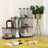 Storage Rack - Metal Wire - Black - Interlocking Design with Plastic Sheets