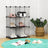 Storage Rack - Metal Wire - Black - Interlocking Design with Plastic Sheets