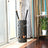 Round Umbrella Stand - Metal - Black - With Hooks and Drip Tray