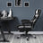 Office Chair - Faux Leather - Black and Red - Ergonomic Design with Footrest and Lumbar Support
