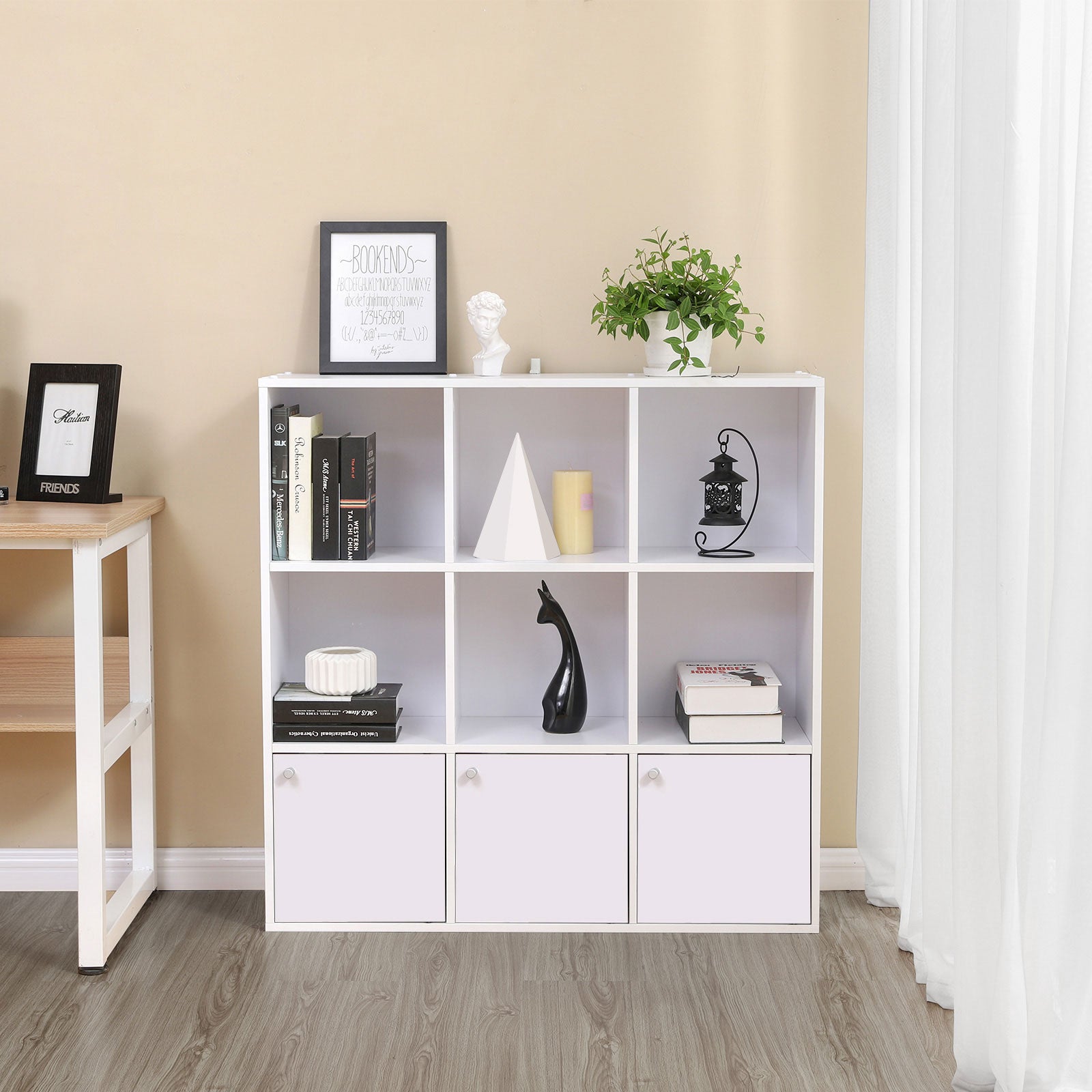 Bookcase - White - Wooden