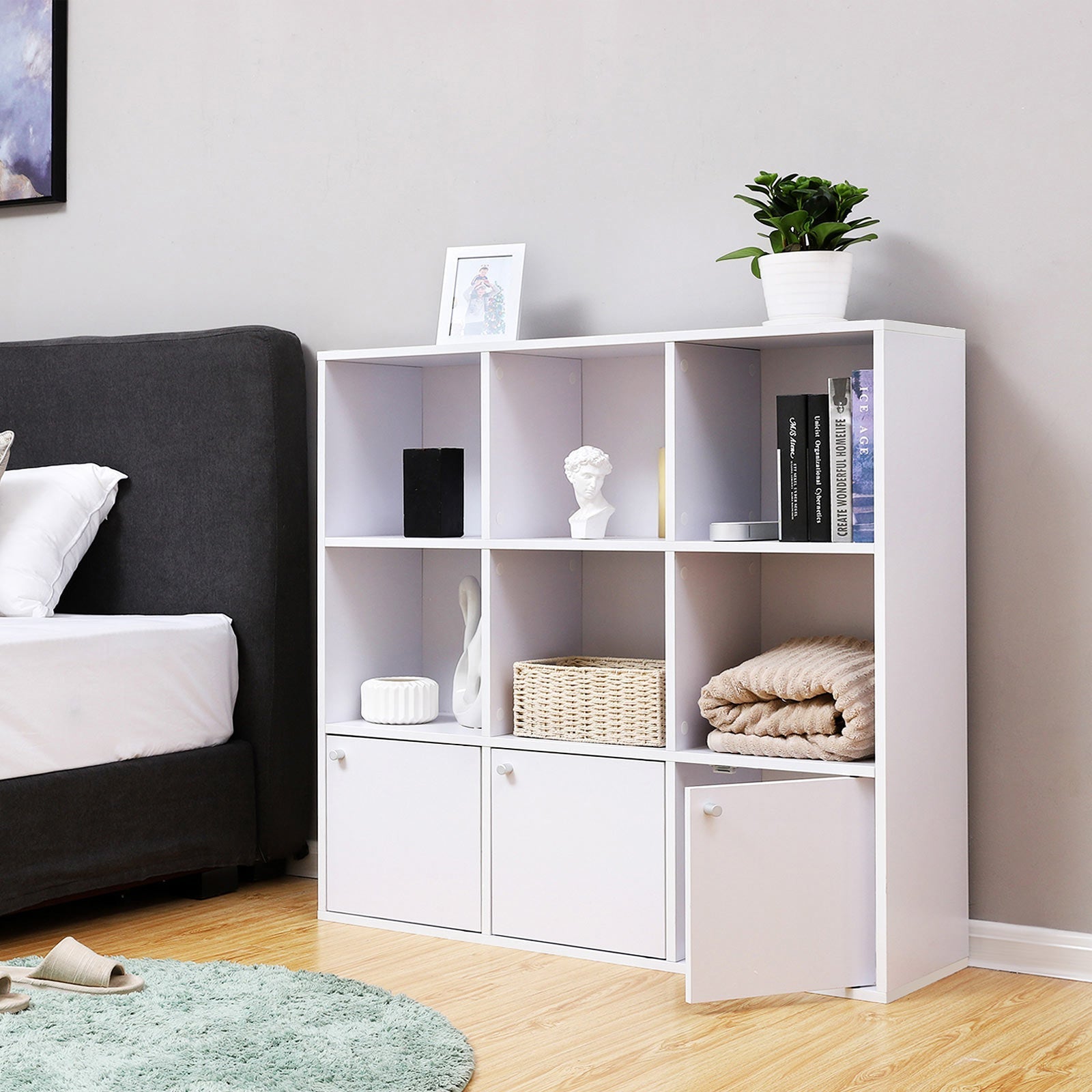 Bookcase - White - Wooden