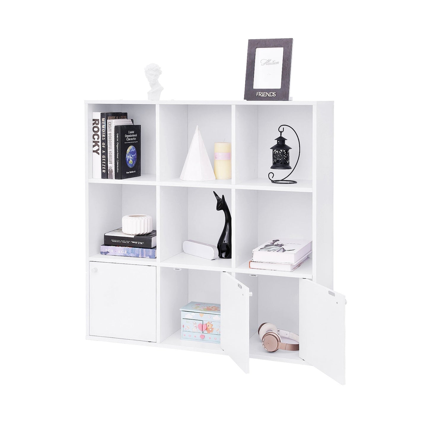 Bookcase - White - Wooden