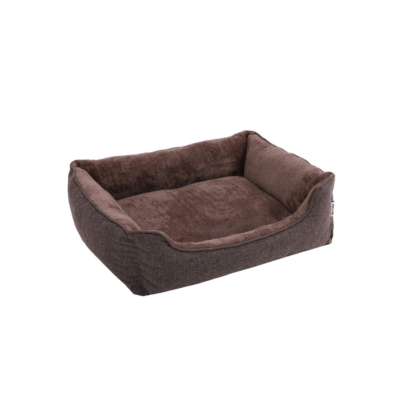 Dog Sofa Bed - Fabric - Brown - Large Washable with Removable Cover
