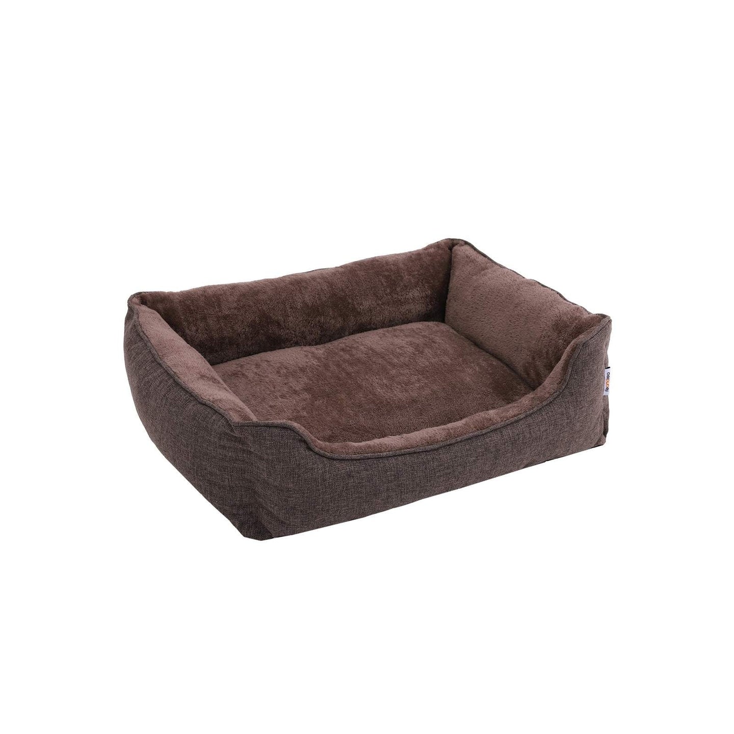 Dog Sofa Bed - Fabric - Brown - Large Washable with Removable Cover