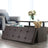 Storage Ottoman Bench - Fabric - Brown - Large Capacity with Max Load 300 kg