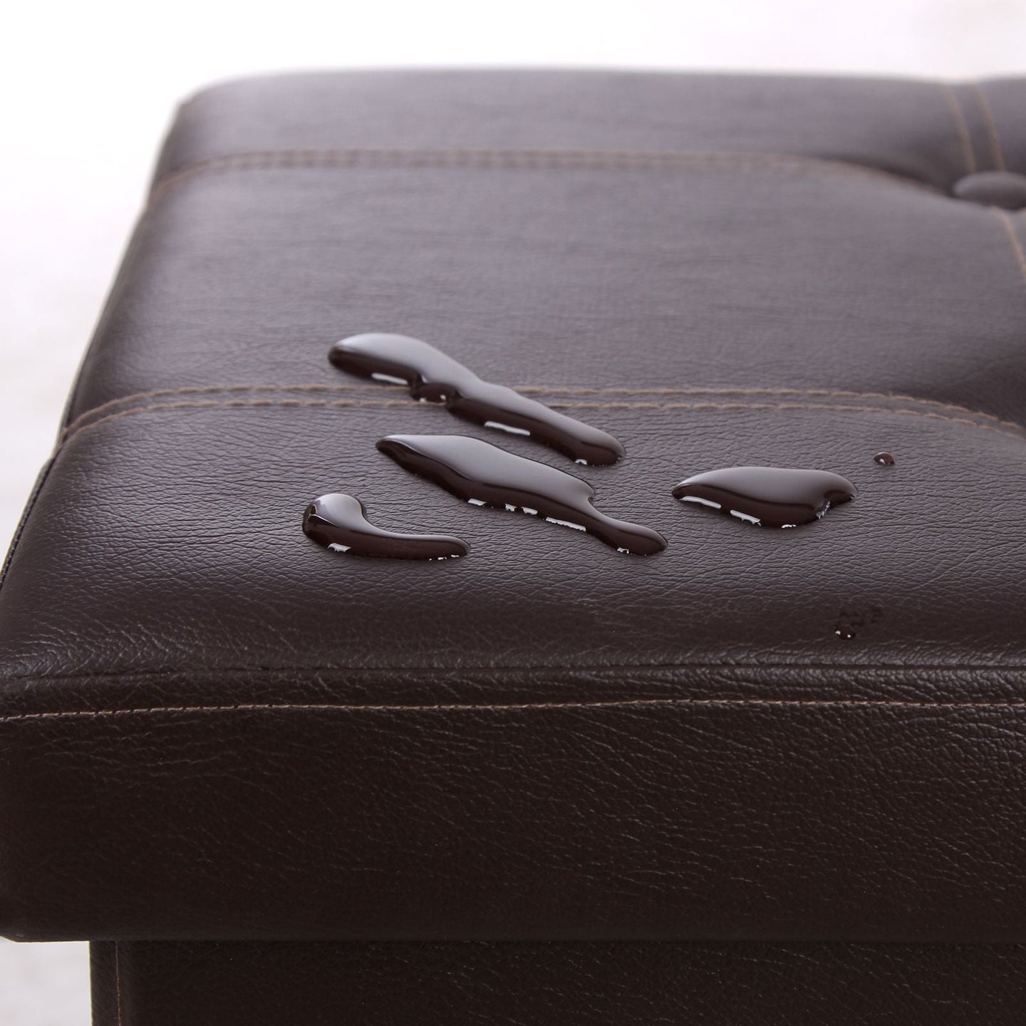 Storage Ottoman Bench - Fabric - Brown - Large Capacity with Max Load 300 kg