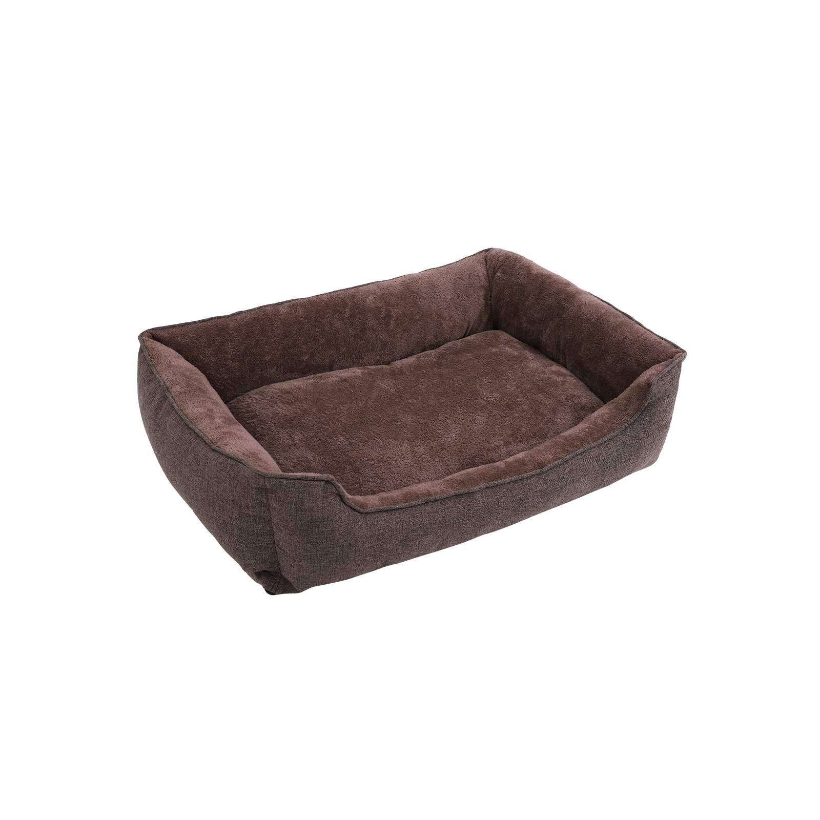 Dog Bed - Fabric - Brown - Washable with Removable Cover