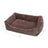 Dog Bed - Fabric - Brown - Washable with Removable Cover