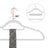 Non-Slip Velvet Clothes Hangers - Velvet - White - 30-Pack with Rose Gold Swivel Hooks