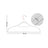 Non-Slip Velvet Clothes Hangers - Velvet - White - 30-Pack with Rose Gold Swivel Hooks