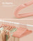 Set of 50 Velvet Hangers - Velvet - Pink and Rose Gold - 360° Swivel Hooks