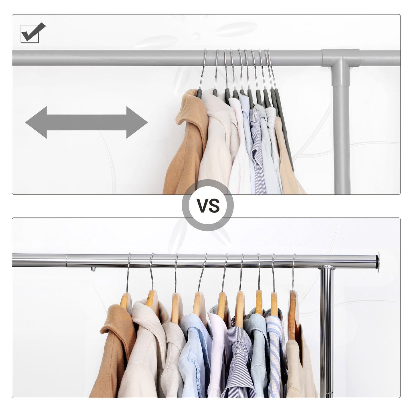 50 Velvet Non-Slip Coat Hangers - Grey - Durable Thin Design with 360° Swivel Hooks