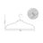 Set of 20 Velvet Hangers - 360° Swivel Hooks - White - Thin and Durable