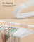Set of 50 Velvet Hangers - Velvet - White and Rose Gold - 360° Swivel Hooks