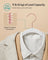 Set of 50 Velvet Hangers - Velvet - White and Rose Gold - 360° Swivel Hooks