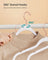 Set of 50 Velvet Hangers - Velvet - White and Rose Gold - 360° Swivel Hooks