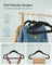 Pack of 50 Velvet Baby Hangers - Ink Black - Non-Slip Design with Silver Hooks