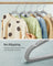 Baby Hangers - Pack of 50 - Velvet - Light Pink - Non-Slip with Rose Gold Hooks
