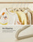 Velvet Baby Hangers - Pack of 50 - Sand Beige - Non-Slip Design