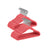 Pack of 50 Velvet Baby Hangers - Velvet - Strawberry Red - Non-Slip Design with Rose Gold Hooks