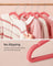 Pack of 50 Velvet Baby Hangers - Velvet - Strawberry Red - Non-Slip Design with Rose Gold Hooks