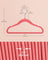 Pack of 50 Velvet Baby Hangers - Velvet - Strawberry Red - Non-Slip Design with Rose Gold Hooks