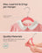 Pack of 50 Velvet Baby Hangers - Velvet - Strawberry Red - Non-Slip Design with Rose Gold Hooks