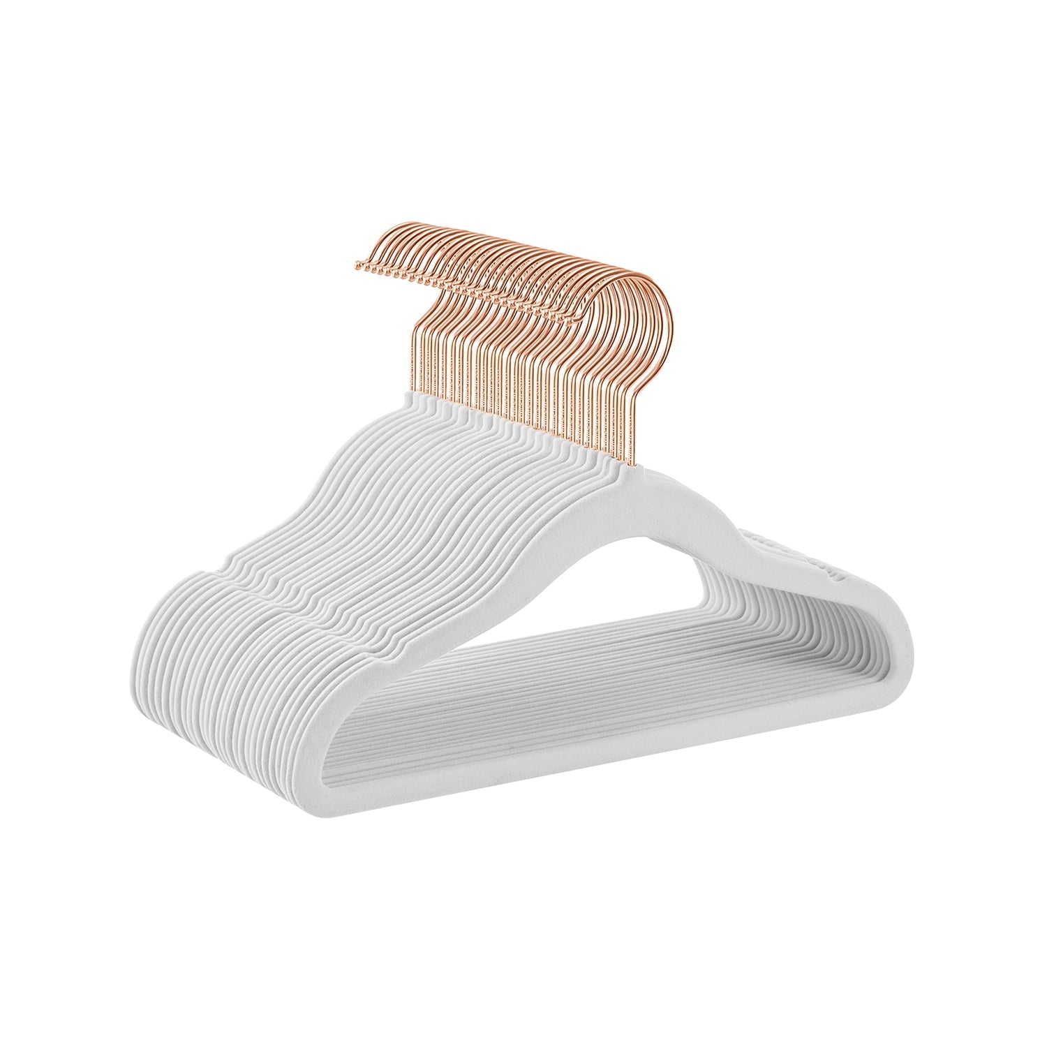 Pack of 30 Velvet Baby Hangers - Velvet - Cloud White - Non-Slip Design