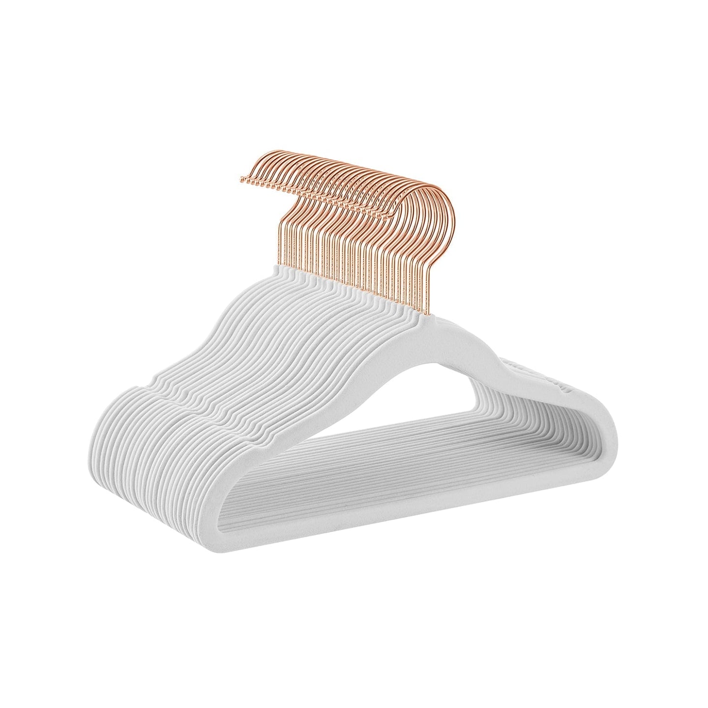 Pack of 30 Velvet Baby Hangers - Velvet - Cloud White - Non-Slip Design