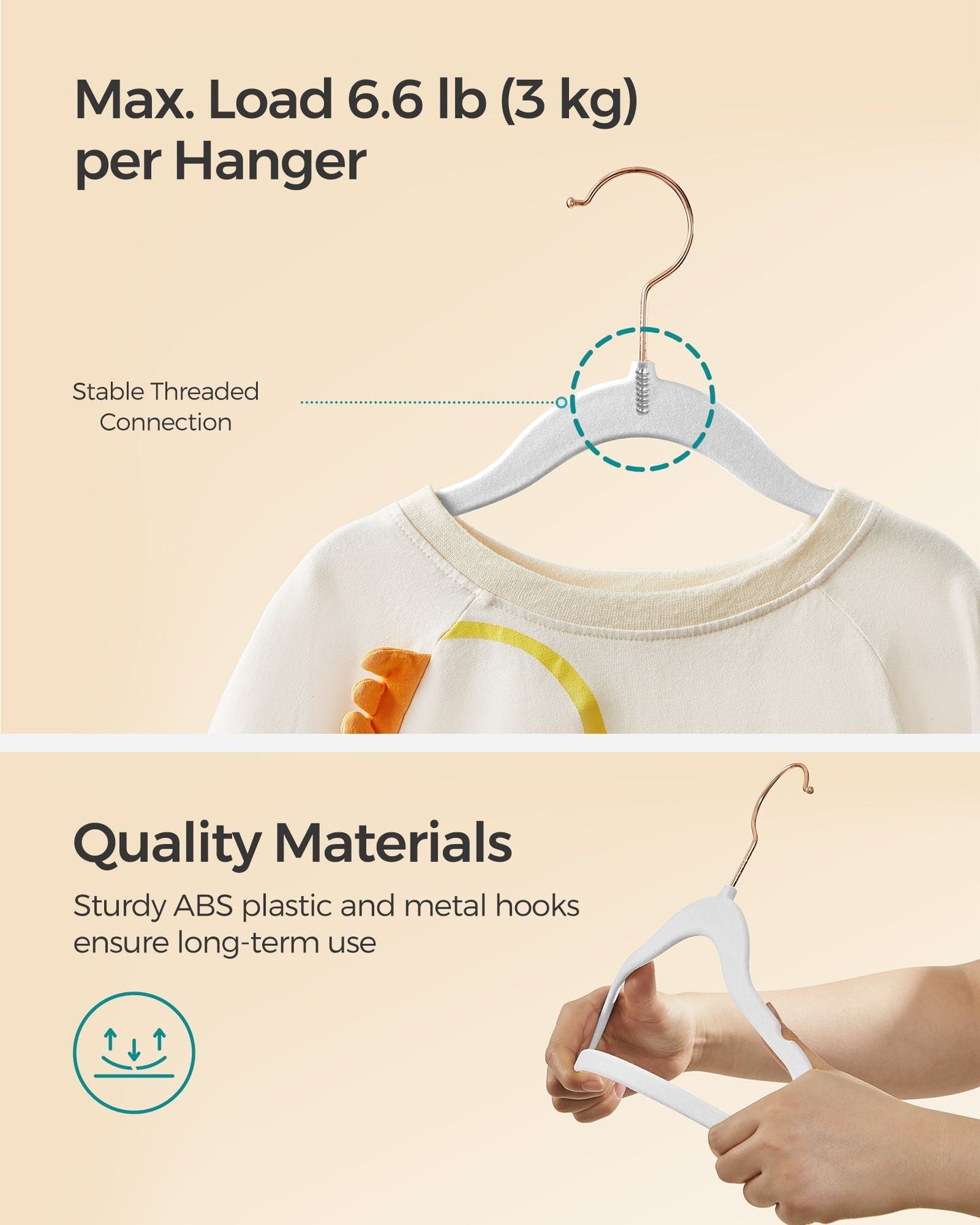 Pack of 30 Velvet Baby Hangers - Velvet - Cloud White - Non-Slip Design