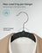 Velvet Hangers - Pack of 20 - Velvet - Ink Black - Non-Slip Design with Shoulder Notches and Trouser Bar