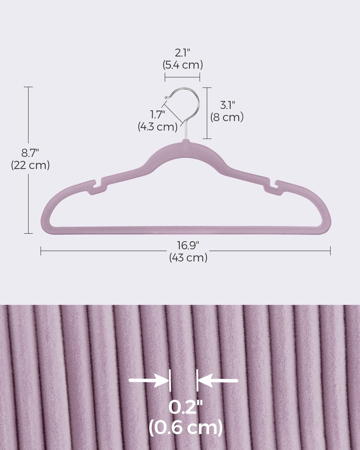 50-Pack Velvet Hangers - Velvet - Black - Non-Slip with Shoulder Notches and Trouser Bar