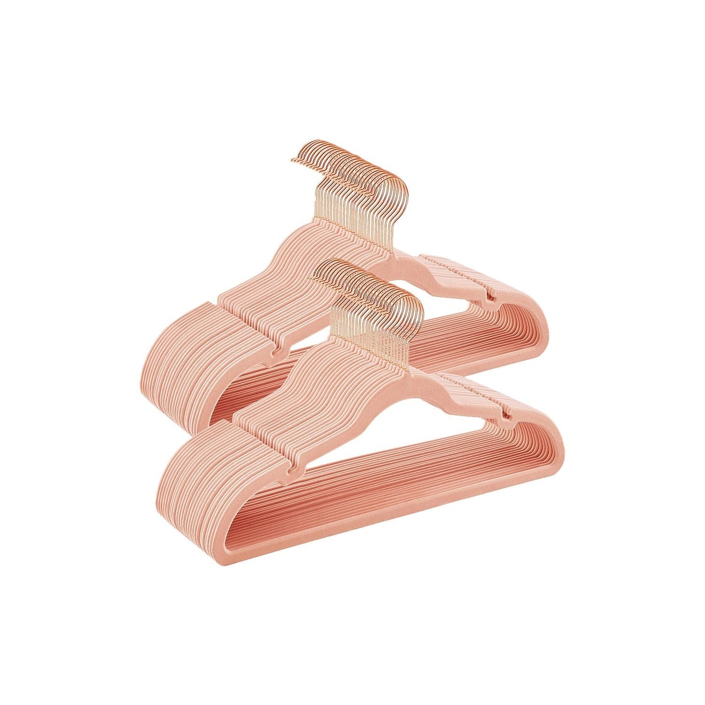 Clothes Hangers - Velvet - Black - Non-Slip with Shoulder Notches and Trouser Bar