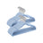 Velvet Hangers - 50-Pack - Pale Blue - Non-Slip Design with Shoulder Notches and Trouser Bar