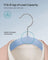 Velvet Hangers - 50-Pack - Pale Blue - Non-Slip Design with Shoulder Notches and Trouser Bar