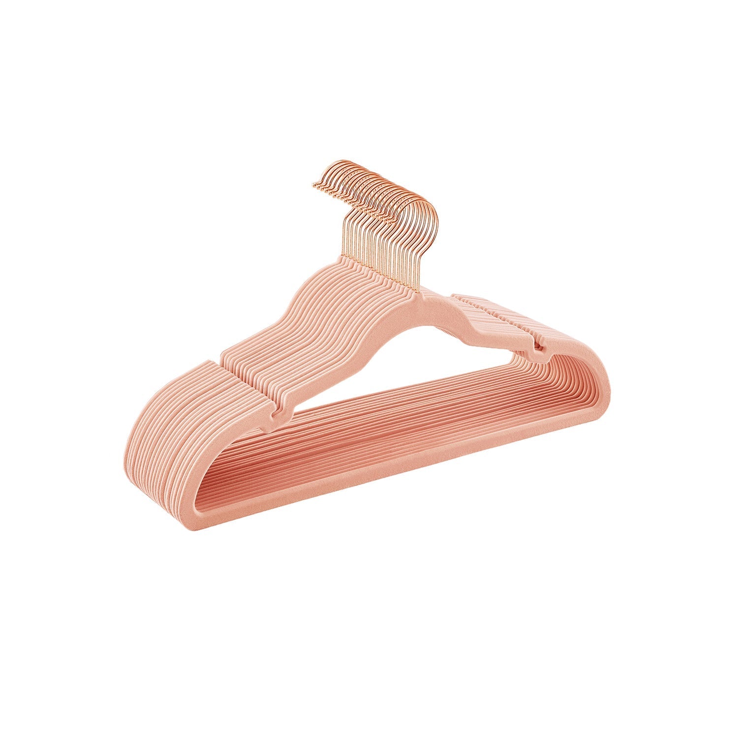 Velvet Hangers - 20-Pack - Jelly Pink - Non-Slip Design with Shoulder Notches and 360° Swivel Hook
