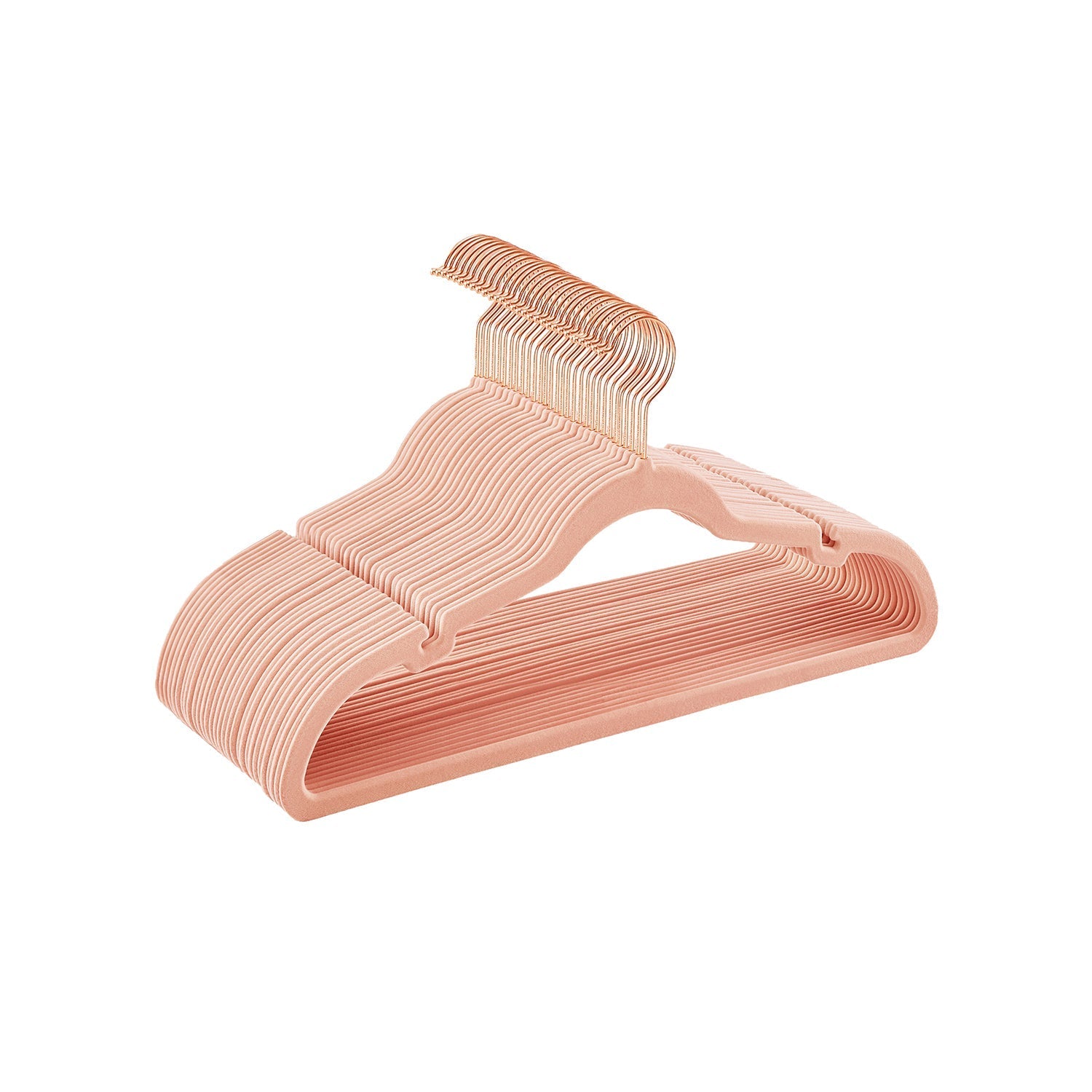 Velvet Hangers - 30-Pack - Jelly Pink - Non-Slip with Shoulder Notches and Trouser Bar