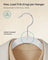 50-Pack Velvet Hangers - Classic White - Non-Slip Design with 360° Swivel Hook and Trouser Bar