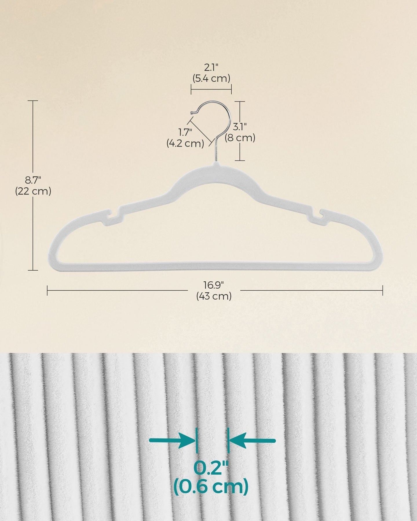 50-Pack Velvet Hangers - Classic White - Non-Slip Design with 360° Swivel Hook and Trouser Bar