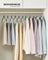 20-Pack Trouser Hangers - ABS Plastic and Nylon Velvet - Grey